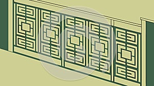 Geometric Patterned Wall Panel Art, vector design Generative AI