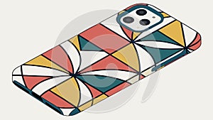 Geometric Phone Case: Stylish Tech Accessory, vector design Generative AI