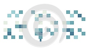 Geometric Pixelated Grid Pattern for Digital Art, vector design Generative AI