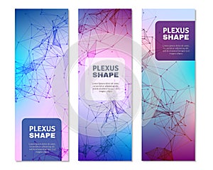 Geometric Plexus Shapes Vertical Banners
