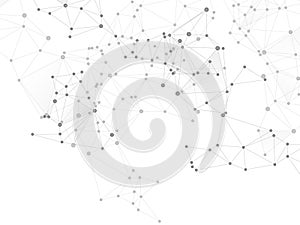 Geometric plexus structure cybernetic concept.