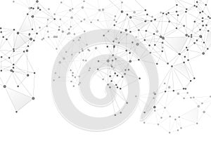 Geometric plexus structure cybernetic concept.