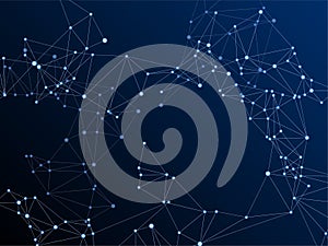 Gometric plexus structure cybernetic concept.