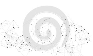 Geometric plexus structure cybernetic concept.