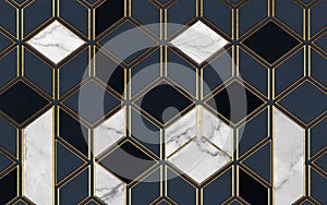 Geometric polygon, gold element, fashionable texture background,