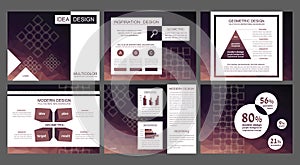 Modern bordeaux purple powerpoint presentation templates vectors.