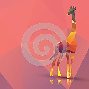 Geometric polygonal giraffe, pattern design