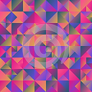 Geometric polygonal multicolored gradient triangle background design