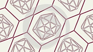 Geometric Polygonal Wireframe Pattern, vector design Generative AI