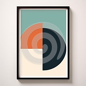 Minimalist Abstract Wall Print With Colors Of Mexico