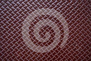 Geometric pressed rhombic pattern of leather surface