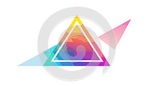 Geometric Prism Light Refraction Abstract Minimalist Illustration, vector design Generative AI