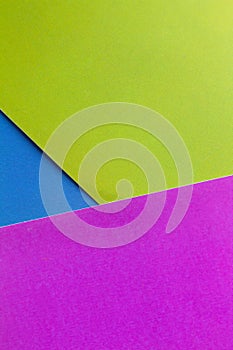 Geometric purple, green and blue paper background