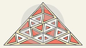 Geometric Pyramid Pattern, Abstract Triangles Design, vector design Generative AI