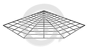Geometric Pyramid Wireframe Abstract Structure Vector Design, vector design Generative AI