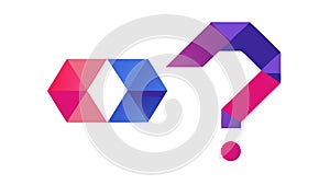 Geometric Question Mark, Inquiry Problem Solving Symbol, vector design Generative AI