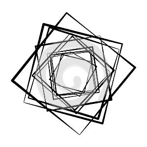 Geometric radial element. Abstract concentric, radial geometric