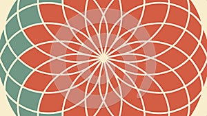 Geometric radial pattern vector, abstract design and decorative art element Generative AI
