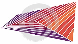 Geometric rainbow lines, abstract spectrum, colorful pattern, modern design vector design Generative AI