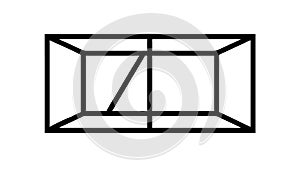 Geometric Rectangular Frame Outline Vector - Abstract Design Element, vector design Generative AI