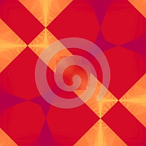 Geometric red grenadine and orange Cross neon shining frame Pattern