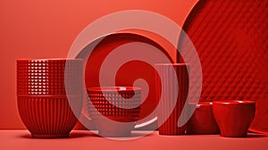 geometric red plastic background