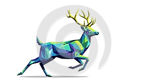 Geometric representation of a deer created