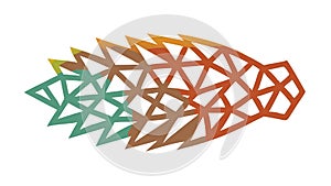 Geometric Scale Pattern, Abstract Textured Design, vector design Generative AI