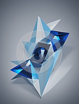 Fractured Harmony: Angular Depth in Blue