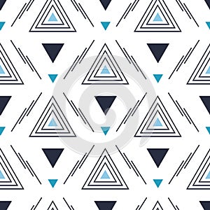 Geometric seamless pattern. Abstract background with triangles. Repeating texture. Vector illustration with geometric shapes.