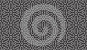 Geometric seamless pattern in black and white
