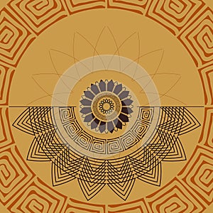 Geometric seamless X pattern. Decorative Mandala elements.