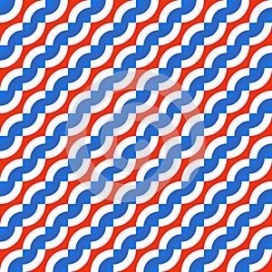 Geometric seamless pattern with diagonal waves