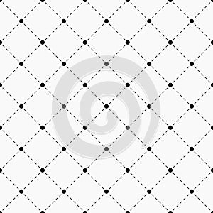 Geometric seamless pattern. Dots with dashed lines. photo