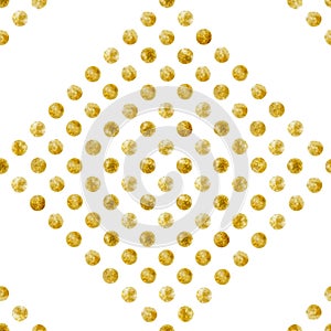 Geometric Seamless pattern of golden sequins