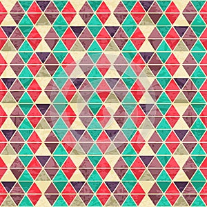 Geometric seamless pattern with a grunge texture