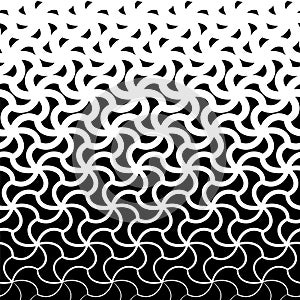 Geometric seamless pattern. Halftone abstract background. Gradient texture. Black and white fading design for prints. Faded geomet