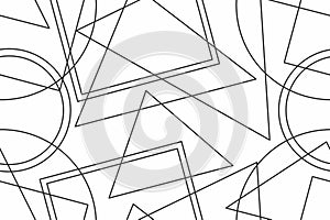 Geometric seamless pattern with linear