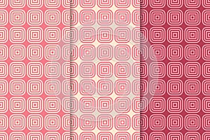 Geometric seamless pattern. Red abstract background with square shape elements