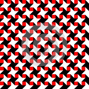 seamless pattern in red, black and white