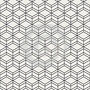 Geometric seamless pattern. Repeated abstract line background. Modern triangle gray texture. Repeating contemporary geometry desig