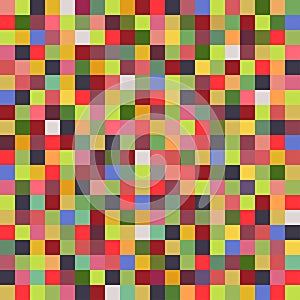 Geometric seamless pattern of square, abstract background. Checkered design, bright multicolored squares. For the