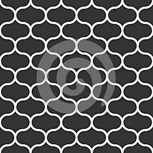Geometric seamless pattern with tiles in black and white