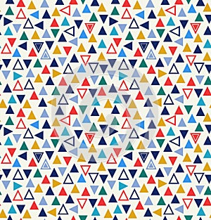 Geometric seamless pattern with triangles.