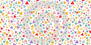 Geometric Seamless Pattern. Vector Abstract Background with Triangle Shapes. Vibrant Colorful Random Colored Texture