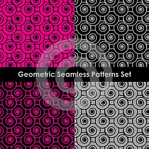 Geometric seamless patterns. EPS 8