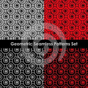 Geometric seamless patterns. EPS 8