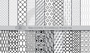 Geometric Seamless Patterns., pattern swatches included for illustrator user, pattern swatches included in file