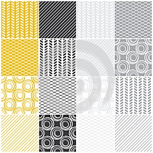 Geometric seamless patterns: swaves,circles, lines