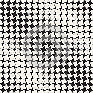 Geometric Seamless Star Shapes Pattern. Halftone Gradient Effect. Stylish Vector Illustration